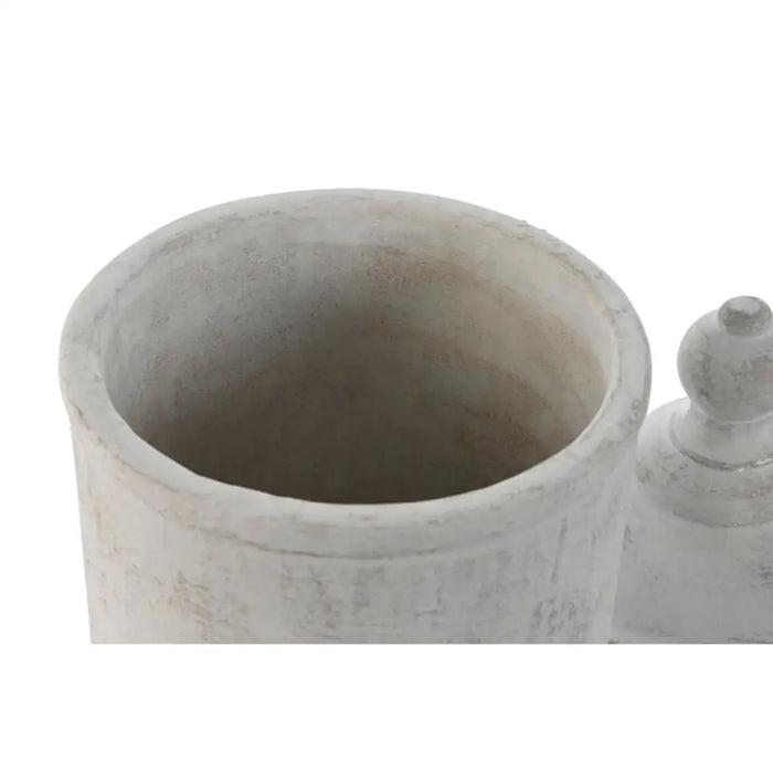 Ваза Home ESPRIT Сив Цимент Ориенталски 15 x 15 x 25 cm