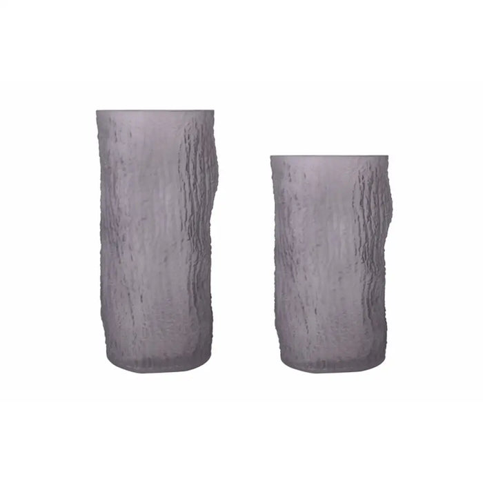 Ваза Home ESPRIT Сив Кристал Модерен 13 x 13 x 21 cm