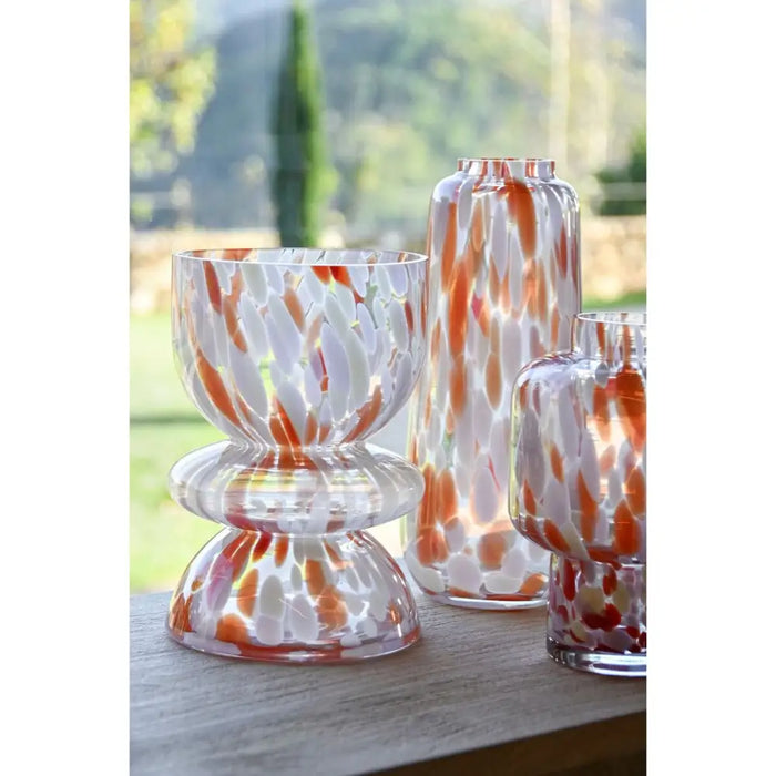 Ваза Home ESPRIT Сметана теракота Кристал Модерен 16 x 16 x