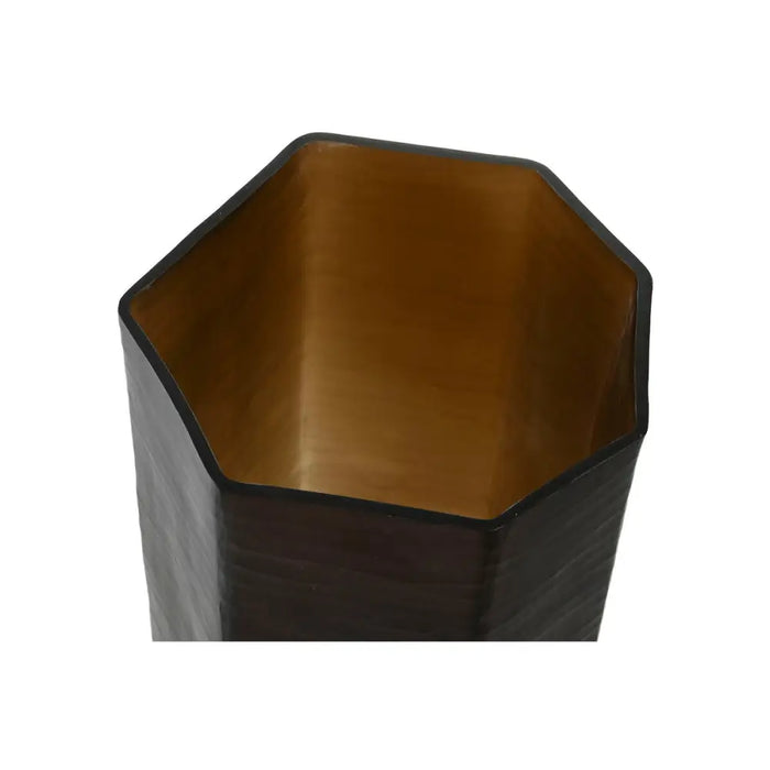 Ваза Home ESPRIT Тъмно сив Кристал Модерен 18 x 18 x 31 cm