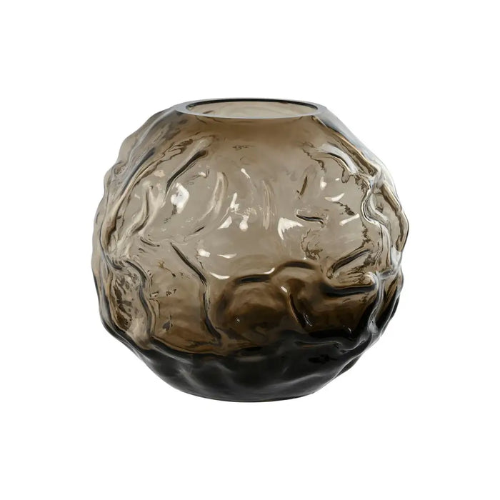 Ваза Home ESPRIT Тъмно сив Кристал Модерен 21,5 x 21,5 x 19