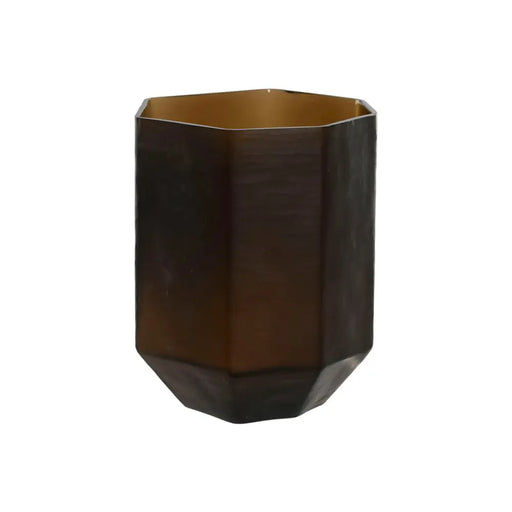 Ваза Home ESPRIT Тъмно сив Кристал Модерен 18 x 18 x 22 cm