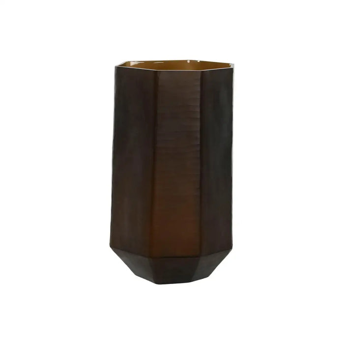 Ваза Home ESPRIT Тъмно сив Кристал Модерен 18 x 18 x 31 cm