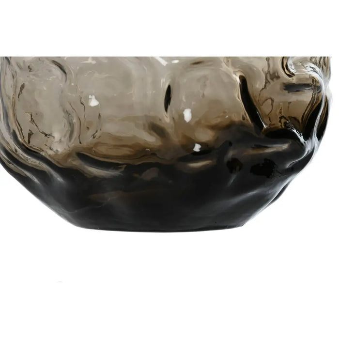 Ваза Home ESPRIT Тъмно сив Кристал Модерен 21,5 x 21,5 x 19