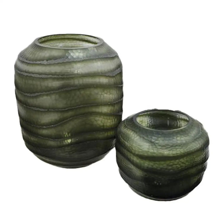 Ваза Home ESPRIT Зелен Кристал Модерен 20 x 20 x 18 cm