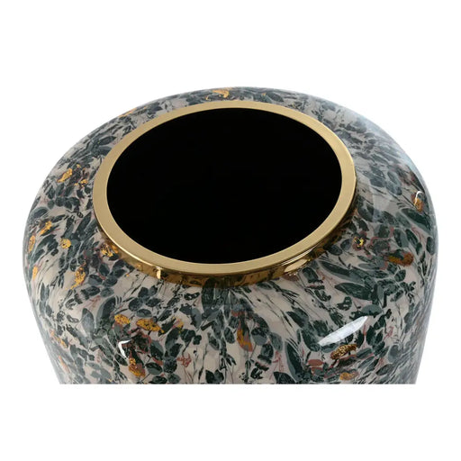 Ваза Home ESPRIT Зелен Златен Метал 33 x 33 x 35,5 cm