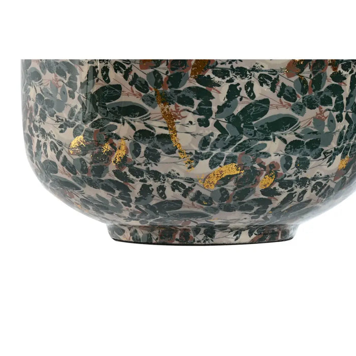 Ваза Home ESPRIT Зелен Златен Метал 25 x 25 x 69 cm
