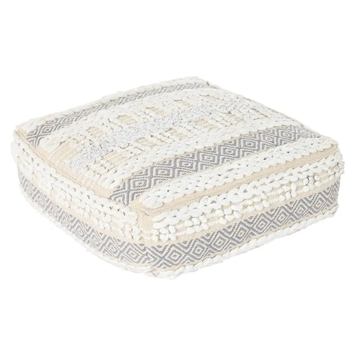 Възглавница DKD Home Decor На почва Бял Сив Квадратек Boho