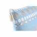 Възглавница DKD Home Decor Син Бял 40 x 15 x 40 cm
