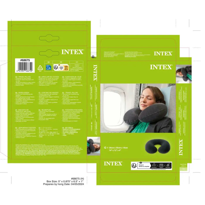 Възглавница за пътуване Intex Сив 36 x 10 x 30 cm (36 броя)