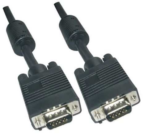 Кабел за монитор VCom - CG341D, VGA HD15 M/ M, 1.5 m, черен
