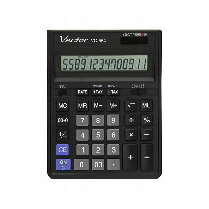 Vector KAV VC-554x Office Calculator 14-цифрен 153x199 mm