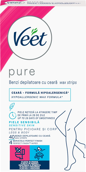Депилиращи ленти за тяло Pure, 40 бр