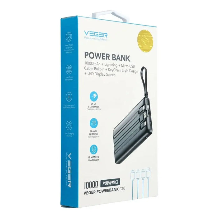 Veger C10 (W1116) 10000mAh Преносима батерия Powerbank