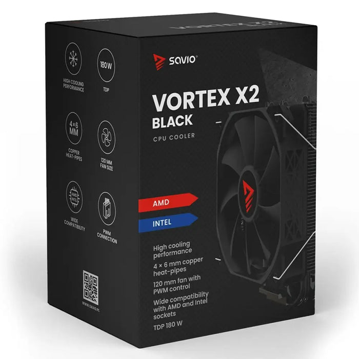 Вентилатор на процесора Savio VORTEX X2 BLACK