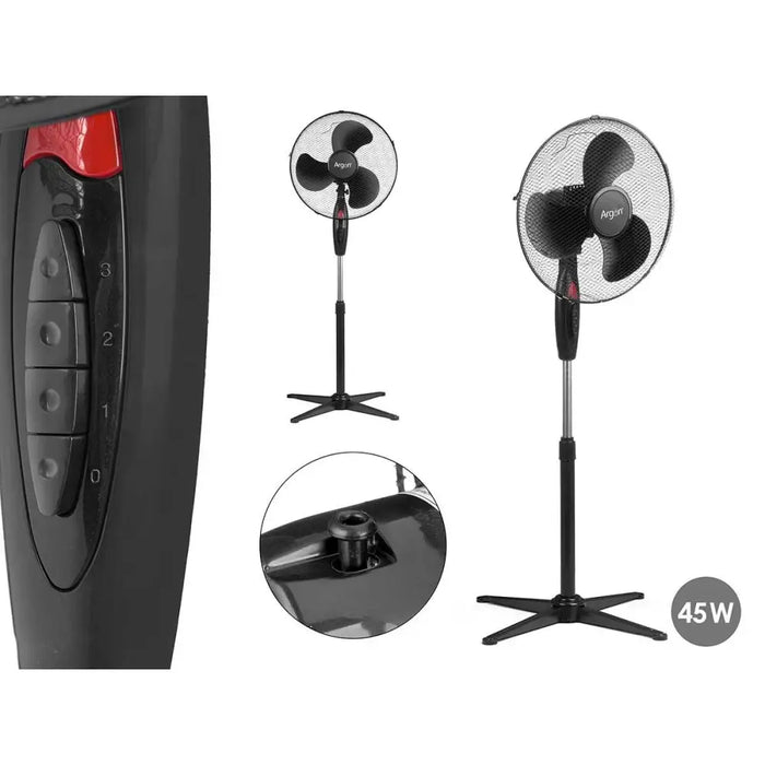 Вентилатор с крака Argon Черен 45 W