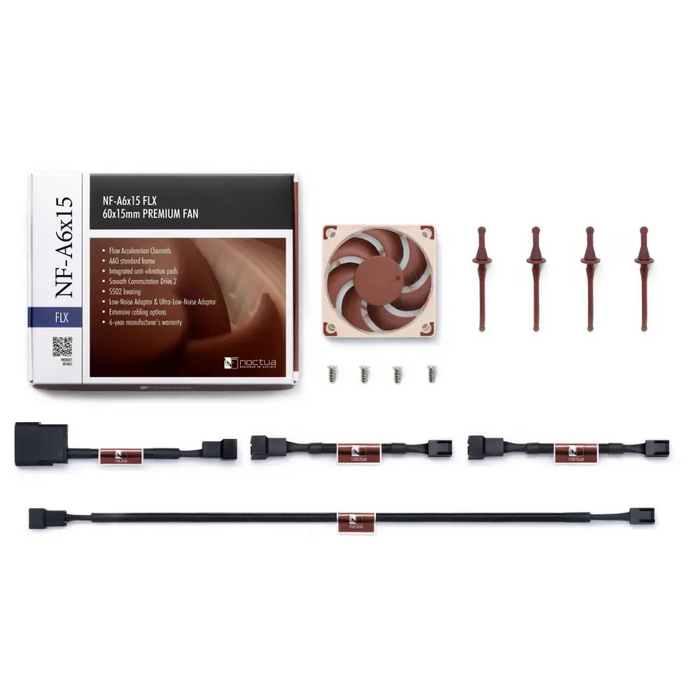 Вентилатор Noctua NF A6x15 FLX 60 x 60 x 15 mm