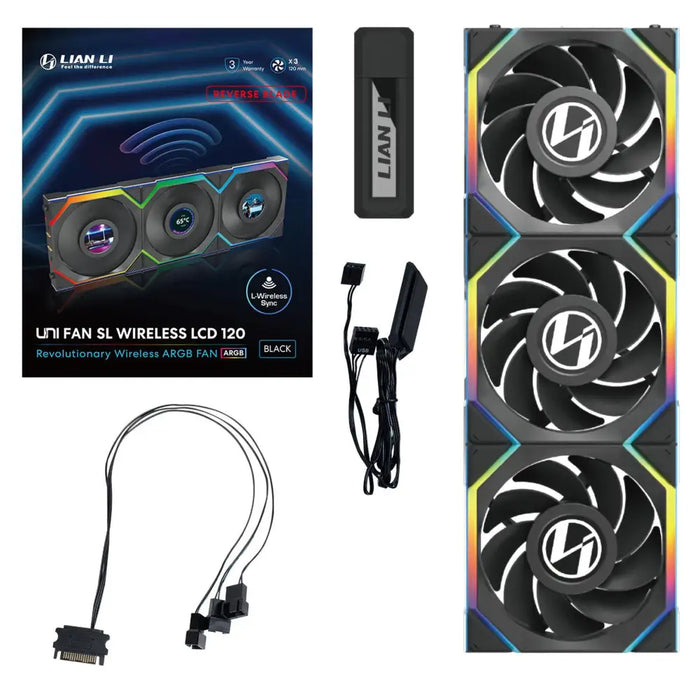Вентилатори 3бр Lian Li UNI FAN SL Wireless LCD Reverse