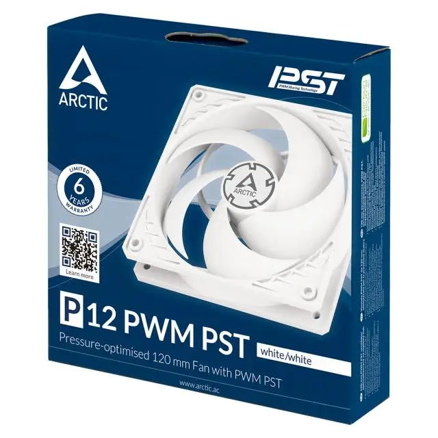 Вентилатор ARCTIC F12 PWM 120 мм Бял