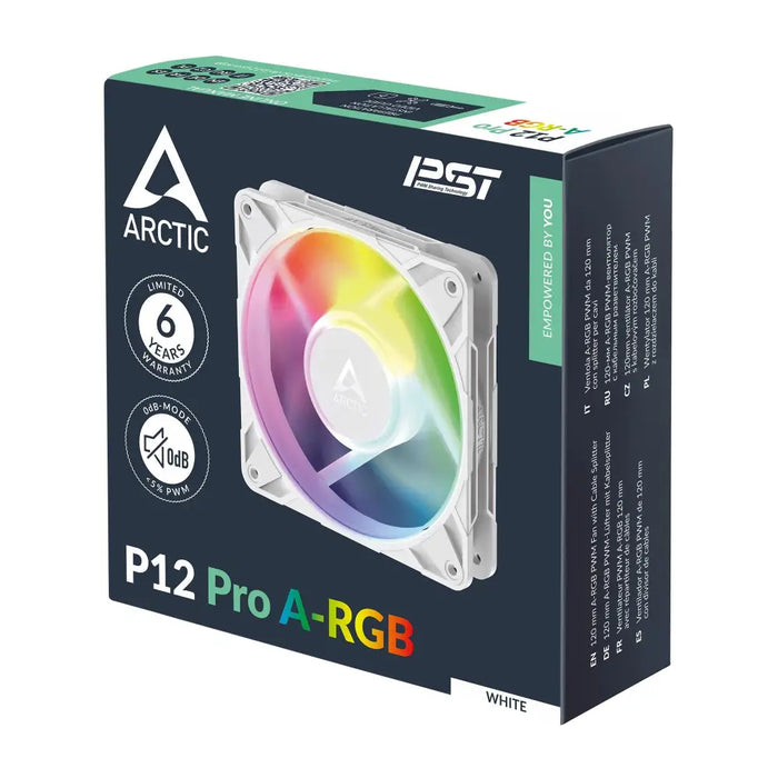 Вентилатор ARCTIC P12 Pro White A-RGB 120mm PWM