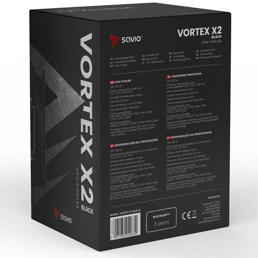 Вентилатор на процесора Savio VORTEX X2 BLACK