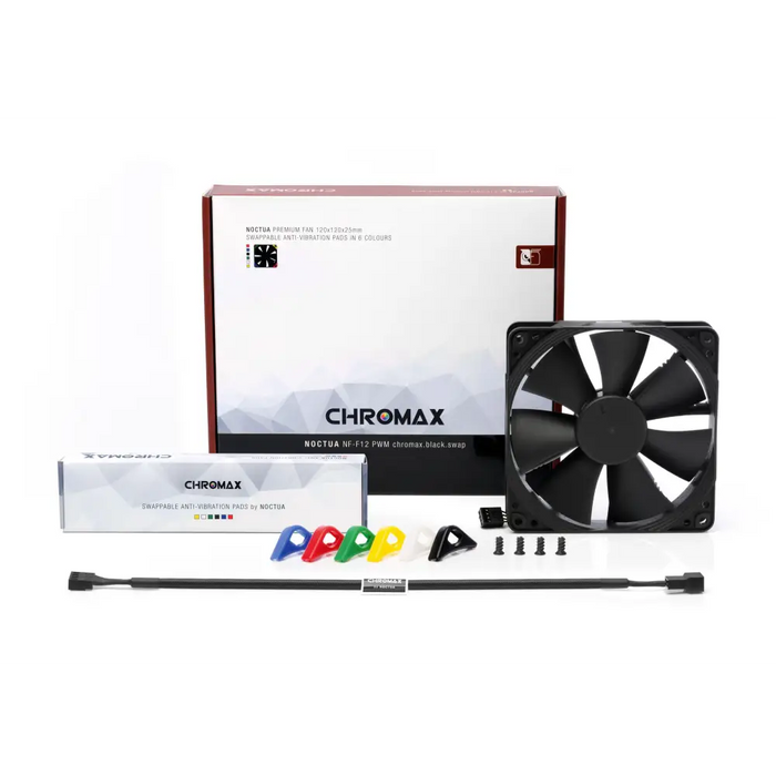 Вентилатор Noctua 120mm NF-F12 PWM Chromax.black.swap