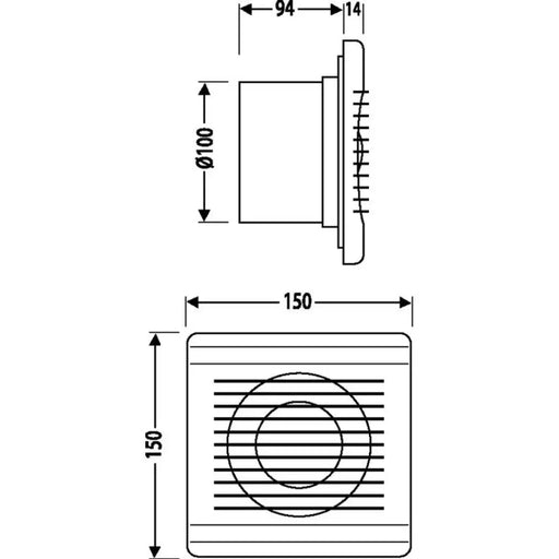 ВЕНТИЛАТОР ЗА БАНЯ VITO 100