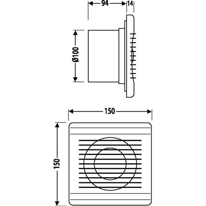 ВЕНТИЛАТОР ЗА БАНЯ VITO 100