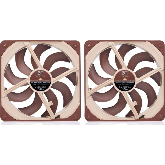 Вентилатор за кутия Noctua NF A14x25 G2 PWM Sx2 PP Ø 14 cm