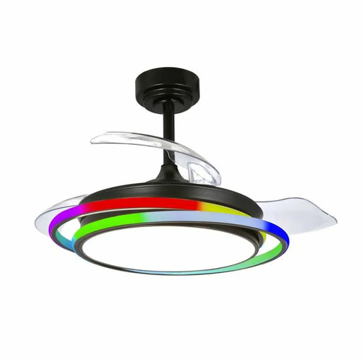 Вентилатор за таван CristalRecord ANTILA MINI RGB BK RETRAC