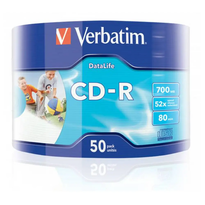 Verbatim CD-R Data Life 700MB (PRINTABLE) - 50 бр. в целофан