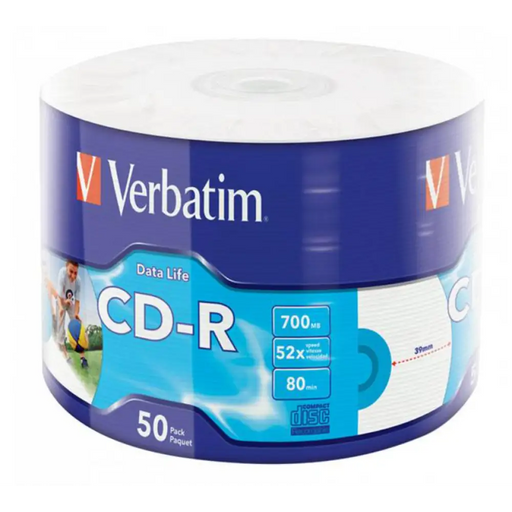 Verbatim CD-R Data Life 700MB (PRINTABLE) - 50 бр. в целофан
