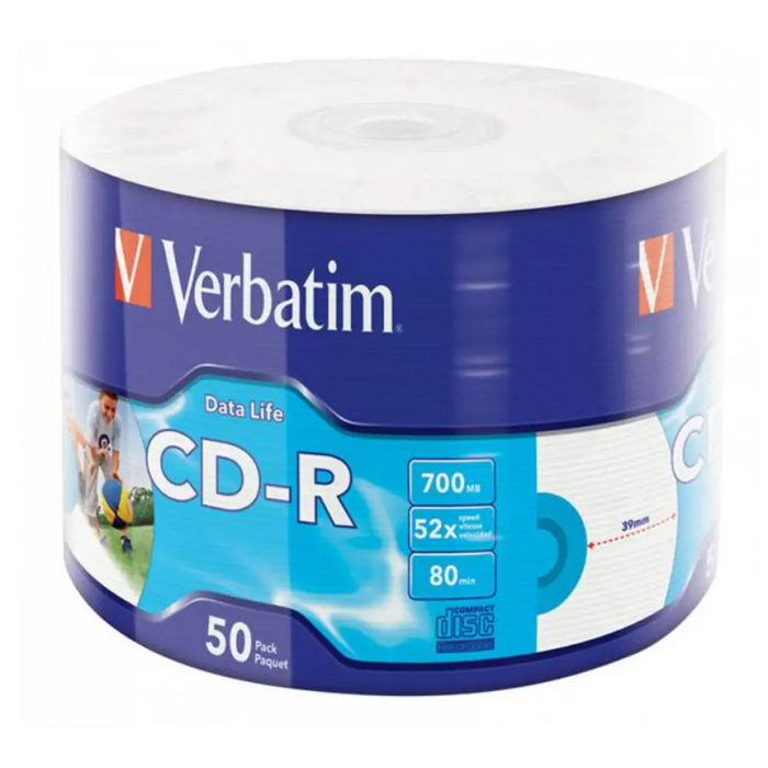 Verbatim CD-R Data Life 700MB (PRINTABLE) - 50 бр. в целофан