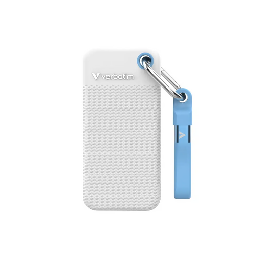 Verbatim Pocket SSD USB 3.2 Gen 2 1TB бяло/светло синьо