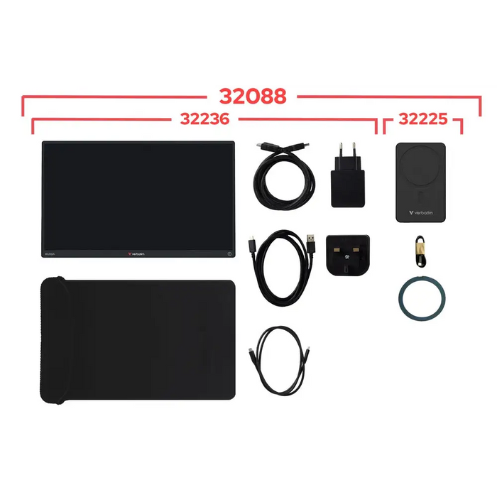 Verbatim преносим 14’’ FHD сензорен монитор LIGHT