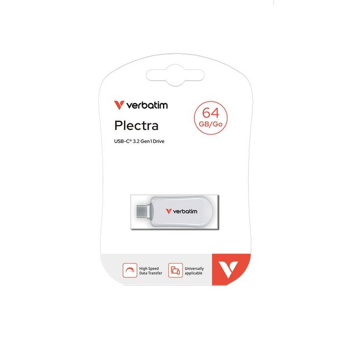 Verbatim Plectra USB-C флаш устройство бяло 64GB