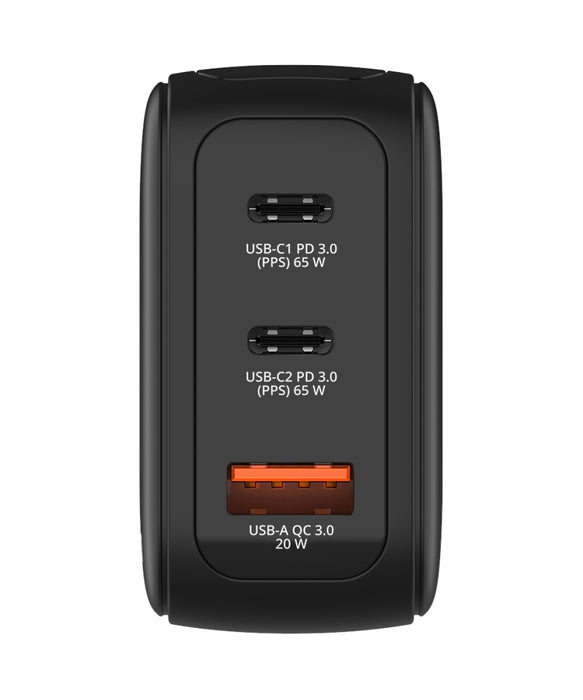 Зарядно устройство Verbatim Mini GaN 65W с дисплей