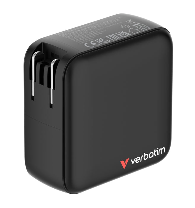 Зарядно устройство Verbatim Mini GaN 140W с дисплей