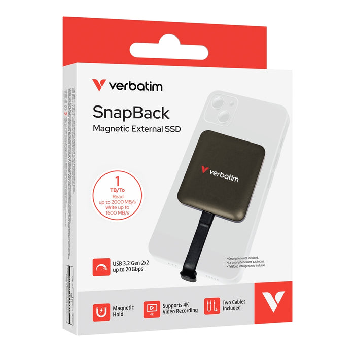 SSD диск Verbatim SnapBack 1TB, цвят Moca Metallic