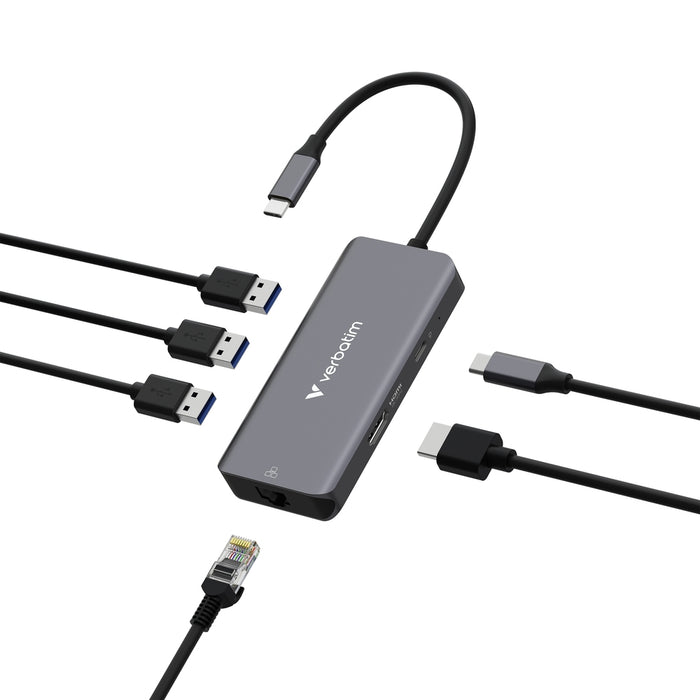 Verbatim USB-C Essentials Multiport Hub 6 порта с RJ45