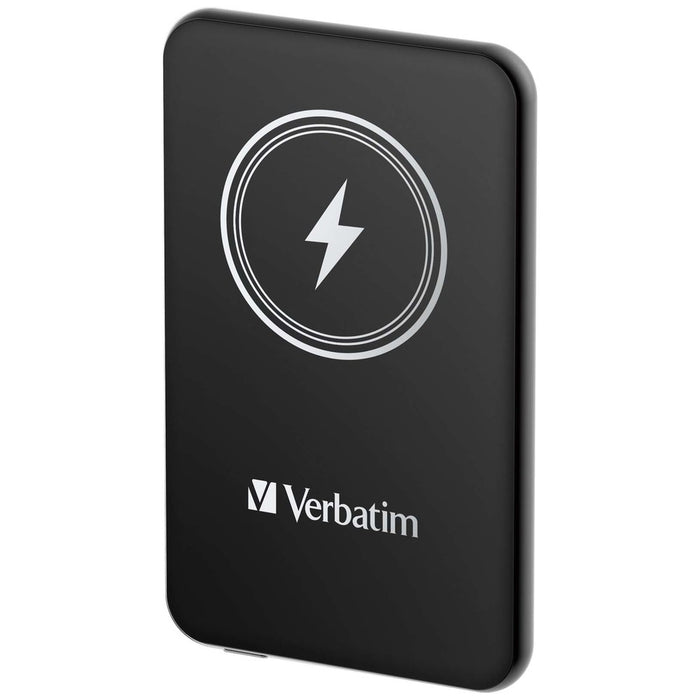 Verbatim MCP-5BK Power Pack 5000 mAh с UBS-C PD 20W / Магнитно безжично зареждане 15W Черен