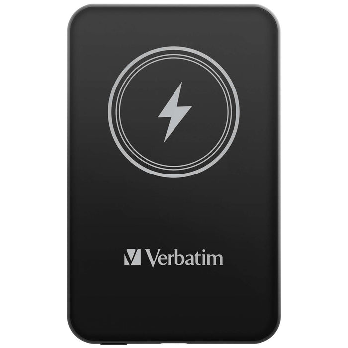 Verbatim MCP-5BK Power Pack 5000 mAh с UBS-C PD 20W / Магнитно безжично зареждане 15W Черен