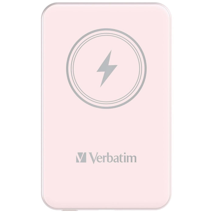Verbatim MCP-5PK Power Pack 5000 mAh с UBS-C PD 20W / Магнитно безжично зареждане 15W Розов