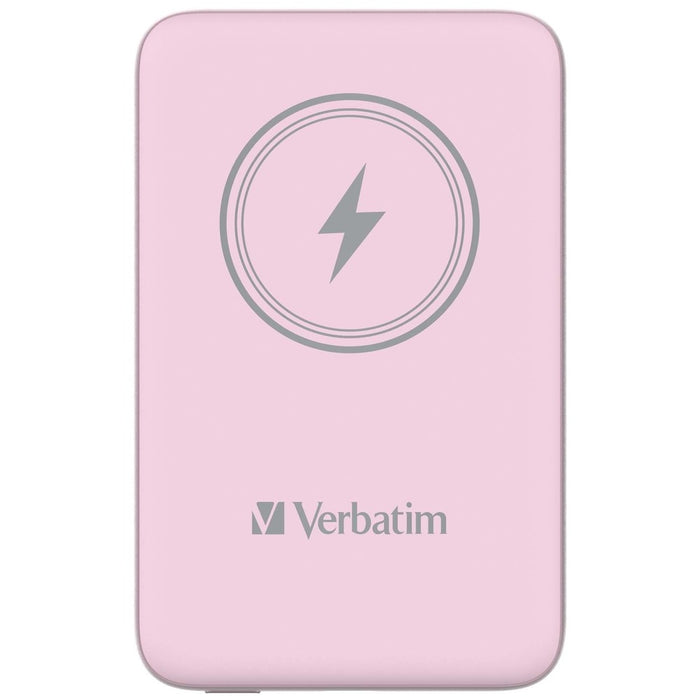 Verbatim MCP-10PK Power Pack 10000 mAh с UBS-C PD 20W / Магнитно безжично зареждане 15W Розов