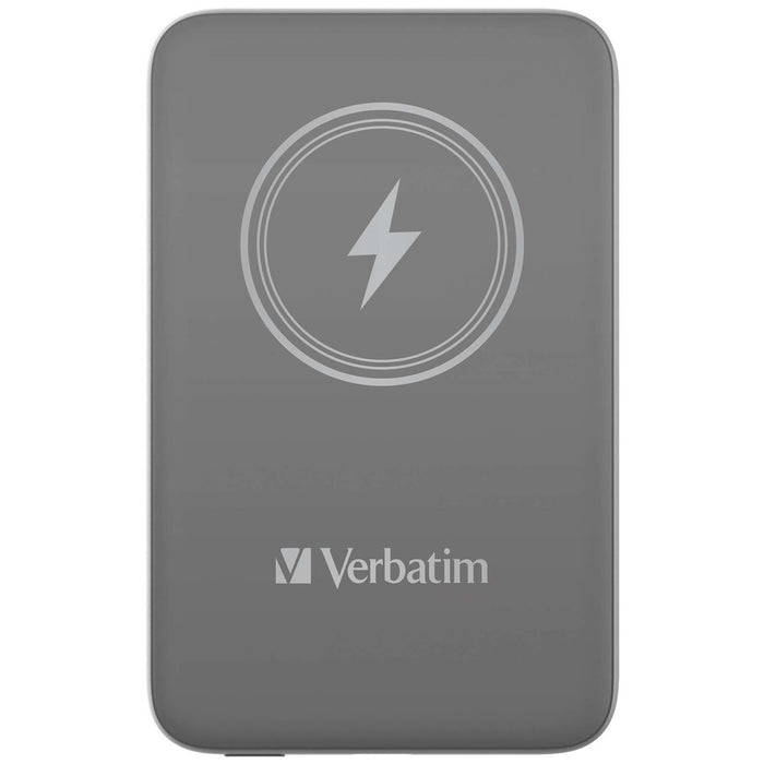 Verbatim MCP-10GY Power Pack 10000 mAh с UBS-C PD 20W / Магнитно безжично зареждане 15W Сив