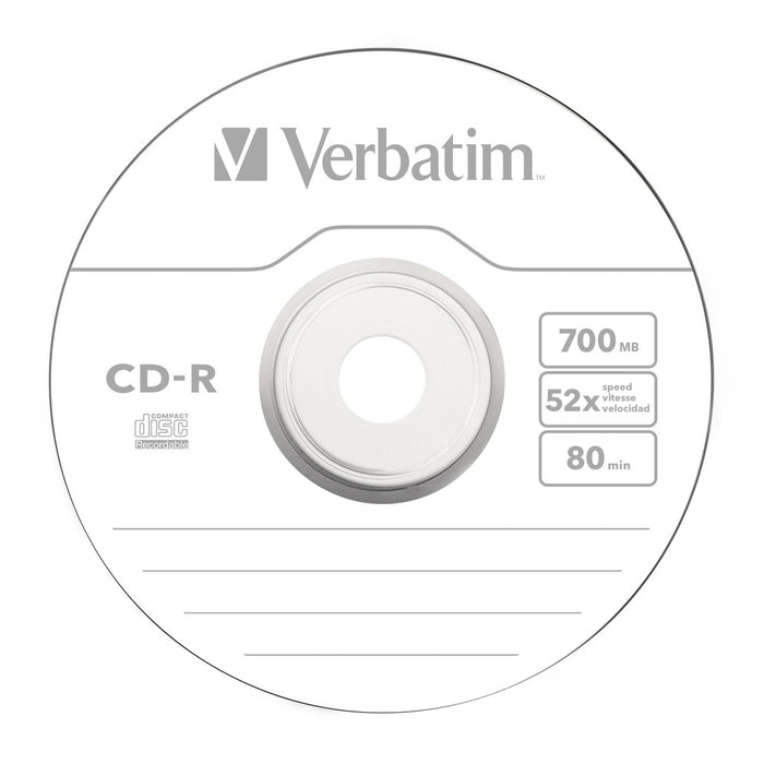 Verbatim CD-R 700MB 52X ДОПЪЛНИТЕЛНА ЗАЩИТА ПОВЪРХНОСТ (50 ОПАКОВКИ)