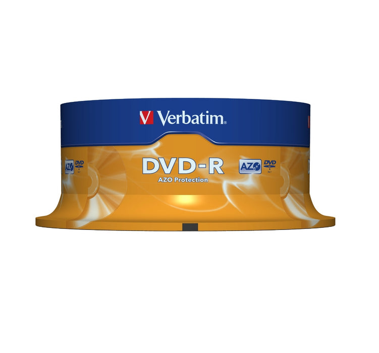 Verbatim DVD-R AZO 4.7GB 16X МАТОВА СРЕБРИСТА ПОВЪРХНОСТ (25 ОПАКОВКИ)