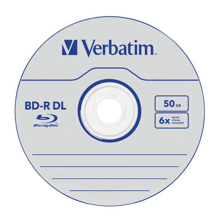 Verbatim BD-R  50Gb. 6X шпиндел 10бр