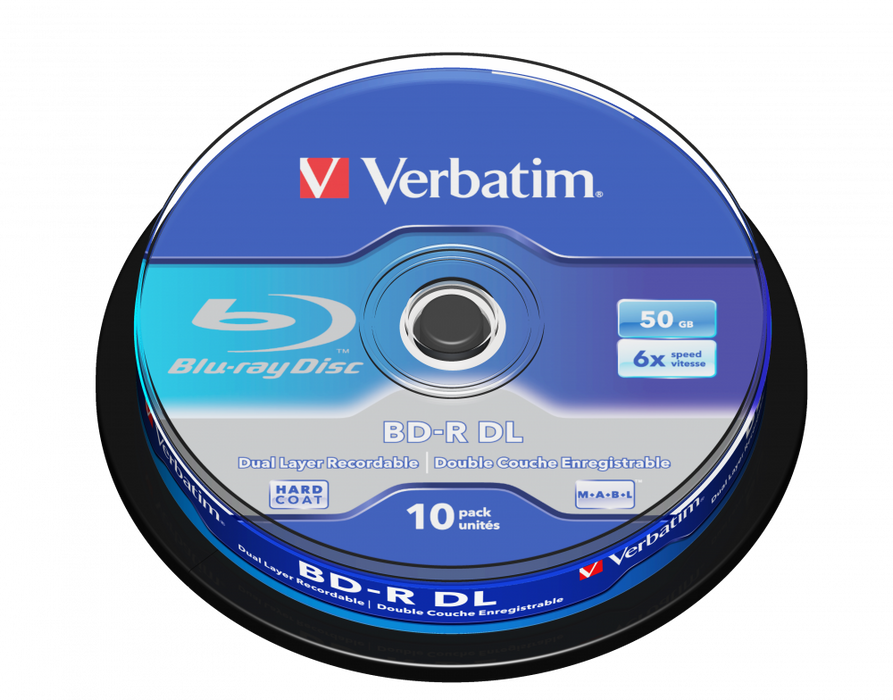 Verbatim BD-R  50Gb. 6X шпиндел 10бр