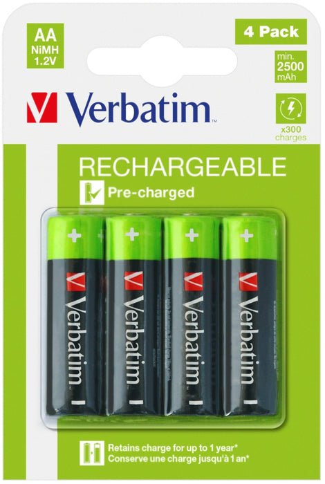 Verbatim АКУМУЛАТОРНА БАТЕРИЯ AA 4 PACK / HR6